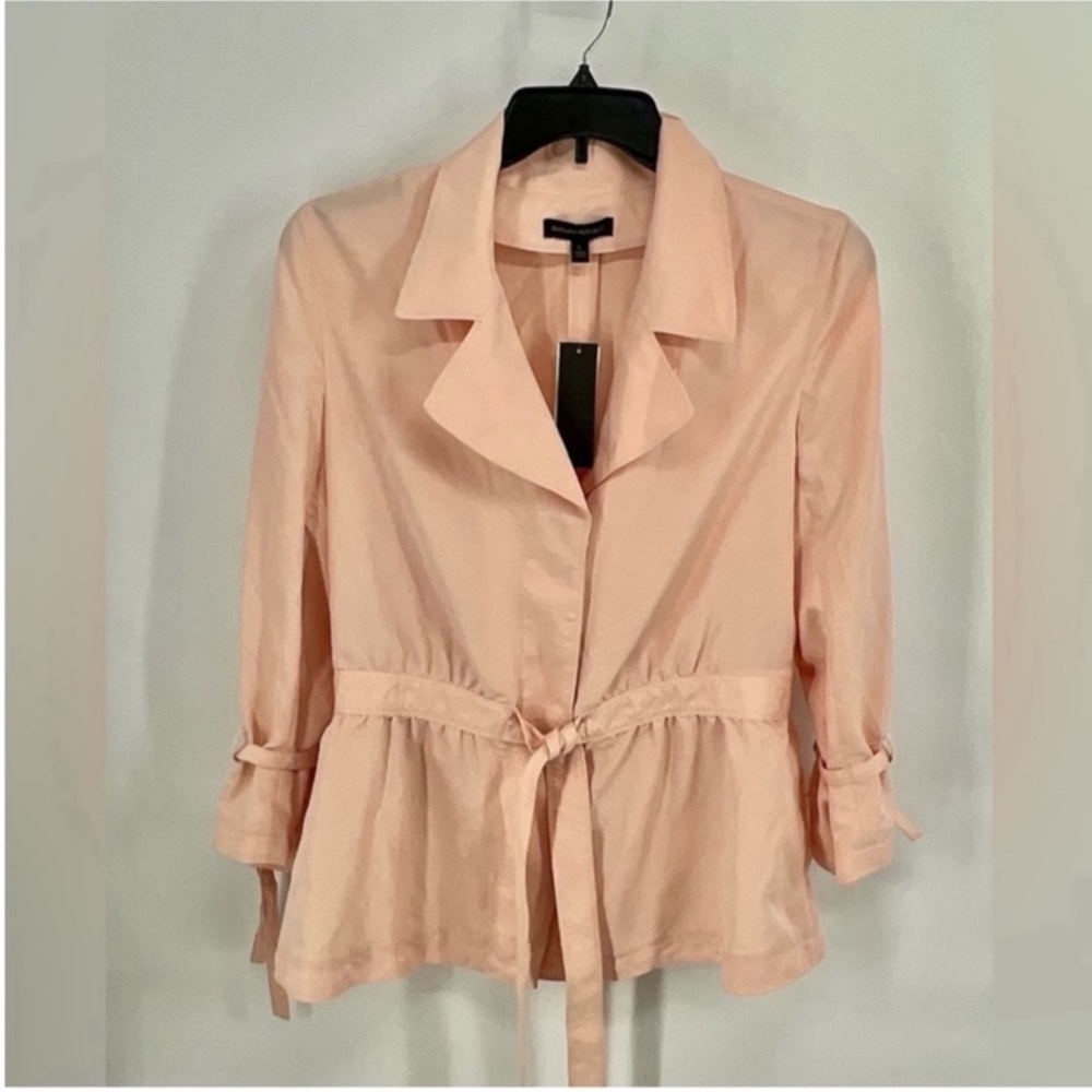 Women's Pink Jacket with Tie Waist